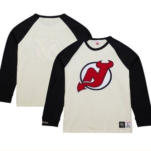 New Jersey Devils Mitchell & Ness Legendary Slub Vintage Raglan Long Sleeve XL